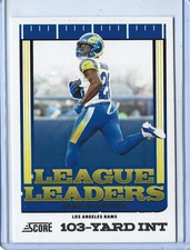 2025 Panini Score Kamren Kinchens League Leaders Insert 🏈Los Angeles Rams🏈