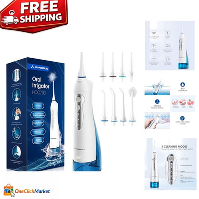 #ad 300ml Cordless Oral Irrigator for Braces Care – Quiet amp; Efficient Teeth Cleaning $37.59