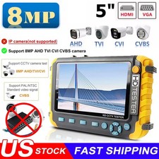 5 Inch HD CCTV Tester Monitor Support 8MP TVI/AHD 8MP CVI Camera, HDMI/VGA input