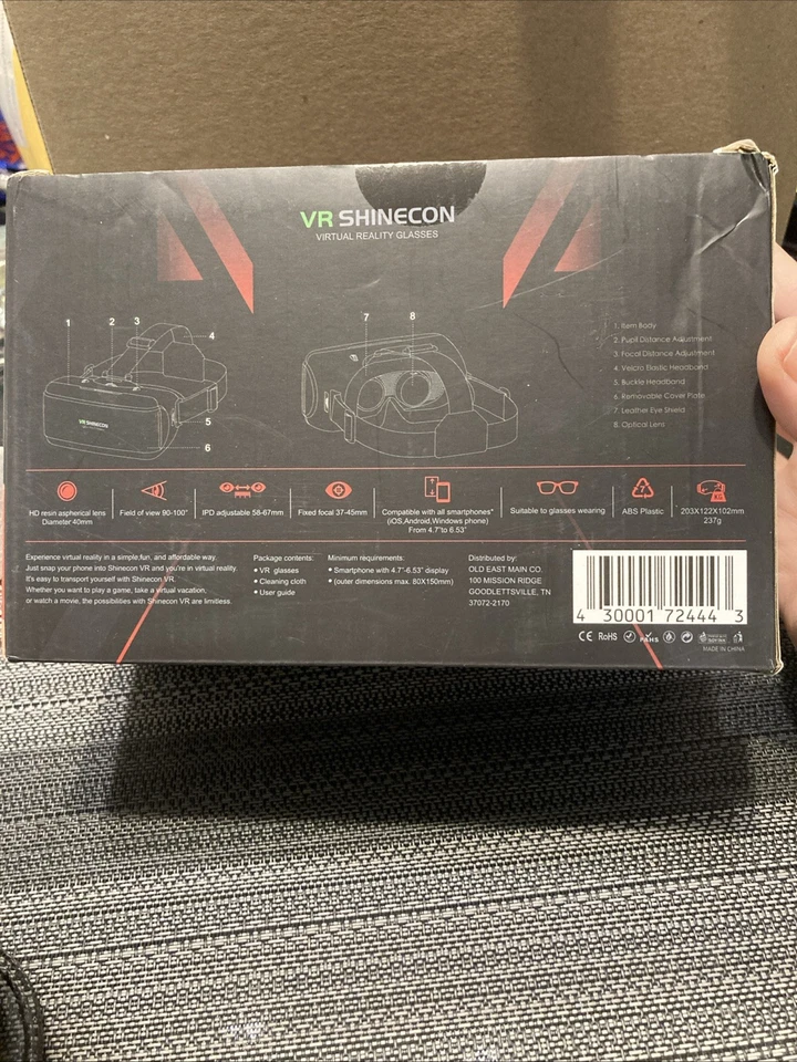 VR Shinecon 3D Virtual Reality Glasses For SmartPhone 4.7"-6.53" - Image 4 of 4