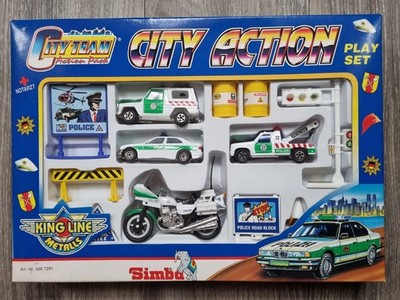 Orig.Simba CITY ACTION Play Set Polizei Autos neu OVP d.90er Jahre