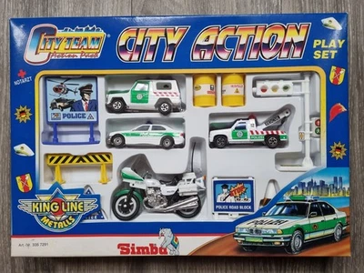 Orig.Simba CITY ACTION Play Set Polizei Autos neu OVP d.90er Jahre - Bild 1 von 4