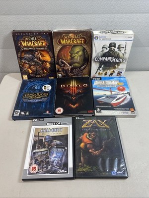 PC Spielepaket X8 World Warcraft Warhammer Call of Duty Herr der Ringe @K 