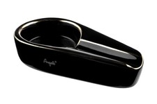 Zigarrenaschenbecher Keramik Schwarz, 1 Ablage