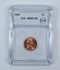 1949 Lincoln Wheat Cent MS65 RD ICG