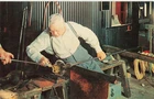 Making of Steuben Glass Corning NY Photochrome Postcard