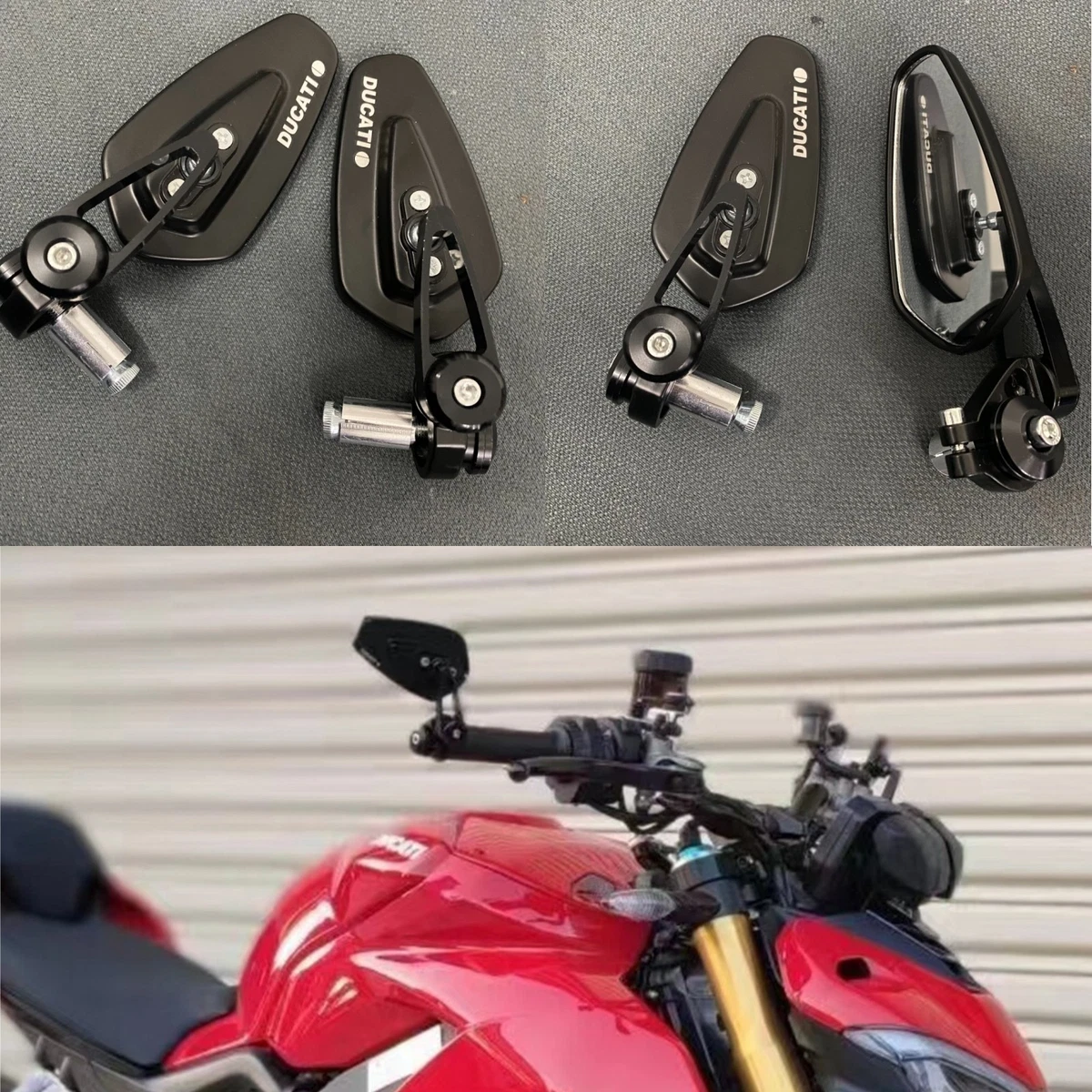 Unbranded Motorcycle & Scooter Mirror Assemblies for Ducati