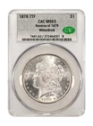 1878 7 TF REVERSE of 1879 CACG MORGAN SILVER DOLLAR MS 63 WITTERBRICK CAC