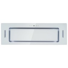 electriQ 90cm Glass Canopy Cooker Hood - White EIQ90CANGWL