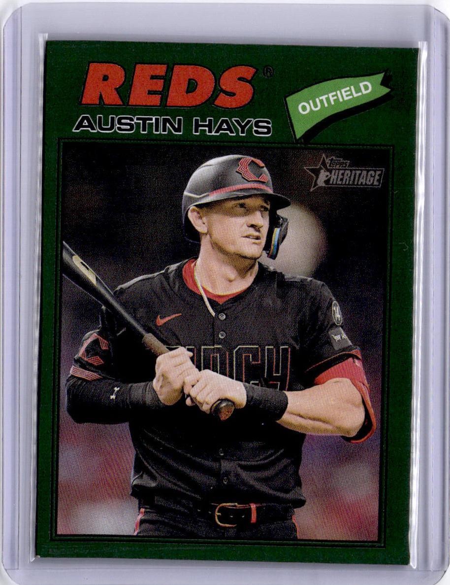 2026 Topps Heritage #80 Austin Hays Dark Green