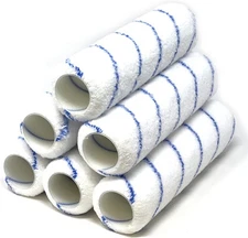 Allgala Paint Rollers 9 inch 3/8 Nap 6 Pack Shedless 9 Microfiber (Pack of 6) 