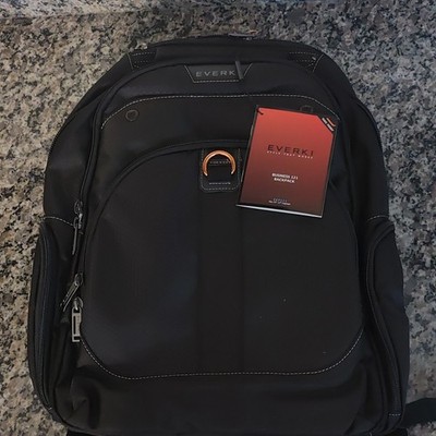 Everki Business Padded Nylon Laptop Backpack EKP121 Black 17.3 in
