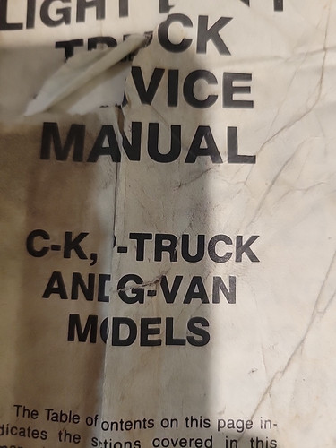 1986 Chevy Truck Repair Shop Manual CK Pickup G Van K5 Blazer Suburban Chevrolet - Bild 2 von 4