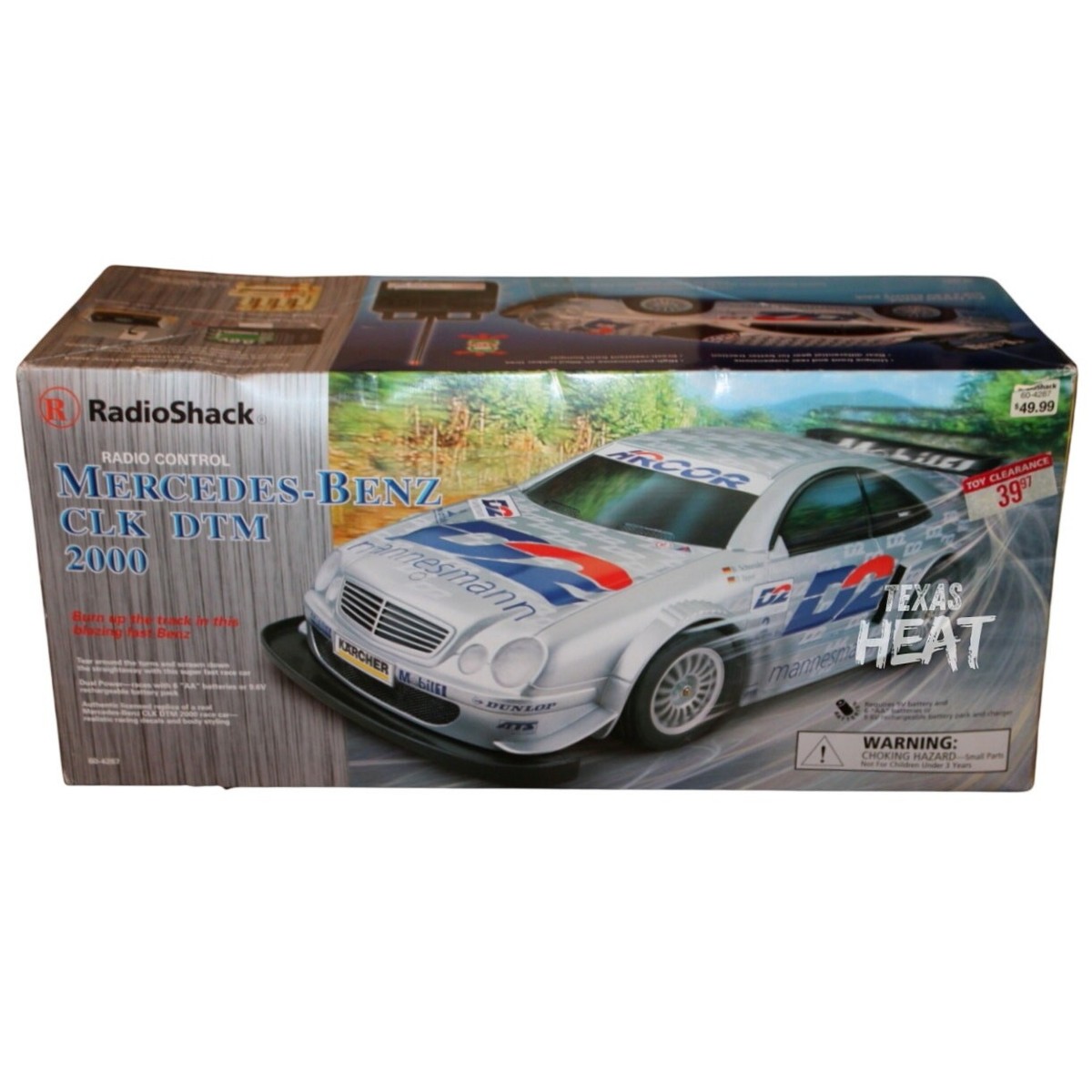 Radio Shack Mercedes Benz CLK DTM 2000 RC Car Works Remote Silver