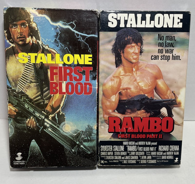 Rambo First Blood Part 1 & 2 VHS 1995 Sylvester Stallone