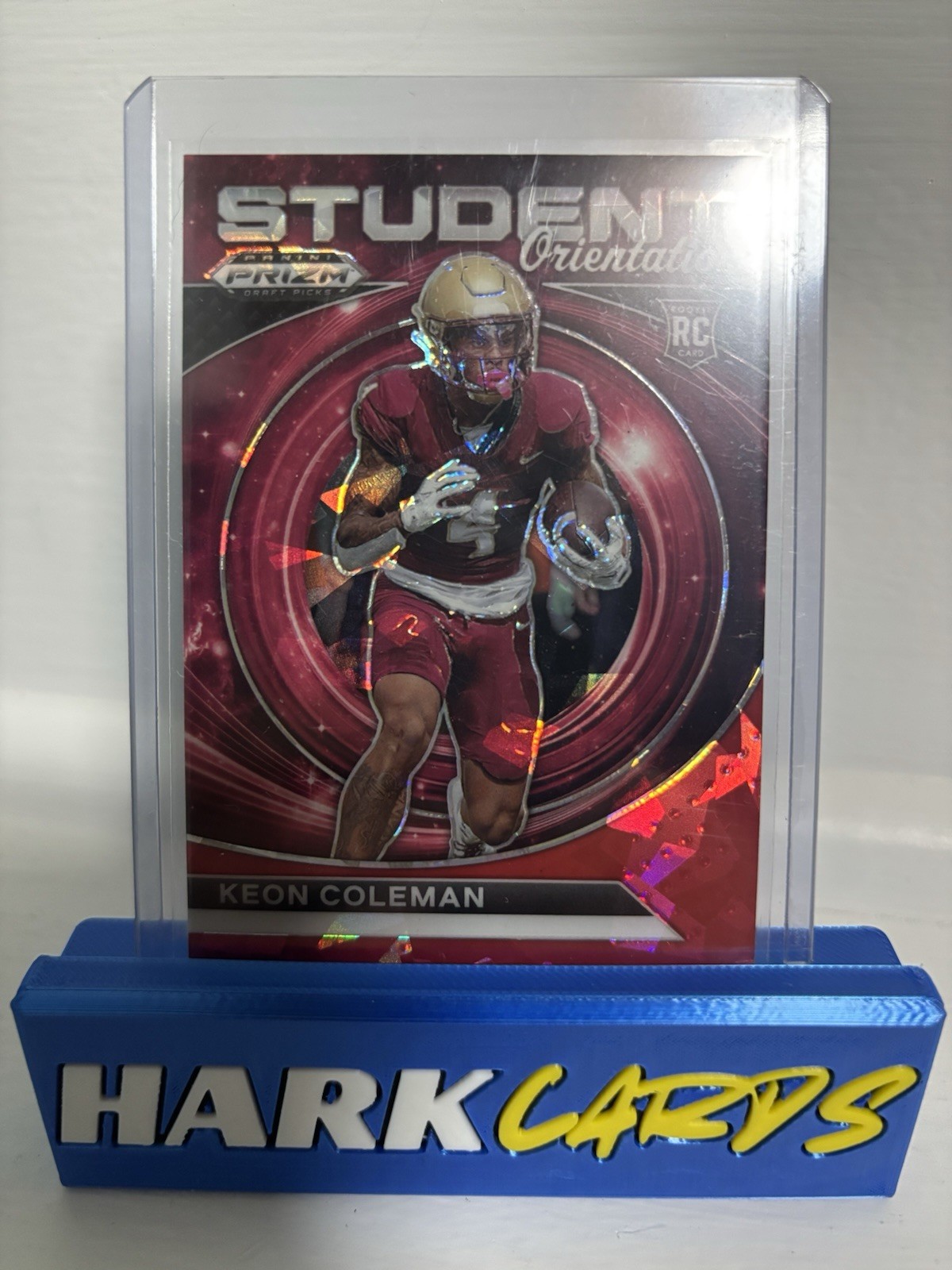 2024 Panini Prizm Draft Pick Keon Coleman Student Orientation RC Red Ice #SO-KC