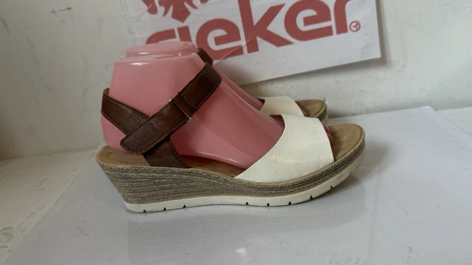 Rieker Wedges Leather Sandals Size UK 6 EU 39 ,... - image 3 of 4