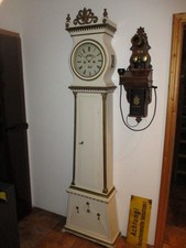 Antike Bornholmer Standuhr von 1835 guter Zustand handbemalt läuft und schlägt