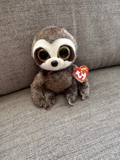 Ty Beanie Boos Dangler The Sloth 6" Plush With Heart Tag