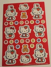 Sanrio Hello Kitty Multicolor Glossy Paper Stickers 1 Sheet 2008 SIL-34044