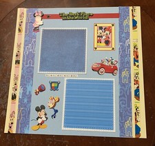 Mickey  Minnie-12 x 12 premade scrapbook page