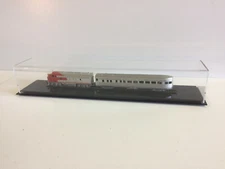 Train Display case HO scale 16" long with low profile black acrylic base