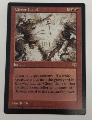 mtg world champion 1996 card 1996 Magic: The Gathering - Mirage Cinder Cloud MTG Card