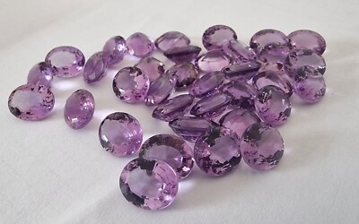 12 x 10mm AA-Quality Oval-Shape faceted Amethyst