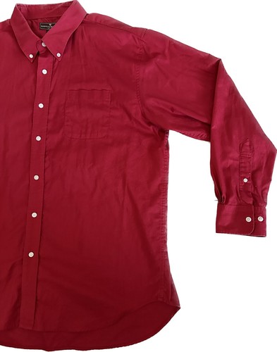 STEVE & BARRY'S Men's Long Sleeves Red Cotton Button-Front Shirt Size XXL - Picture 3 of 5