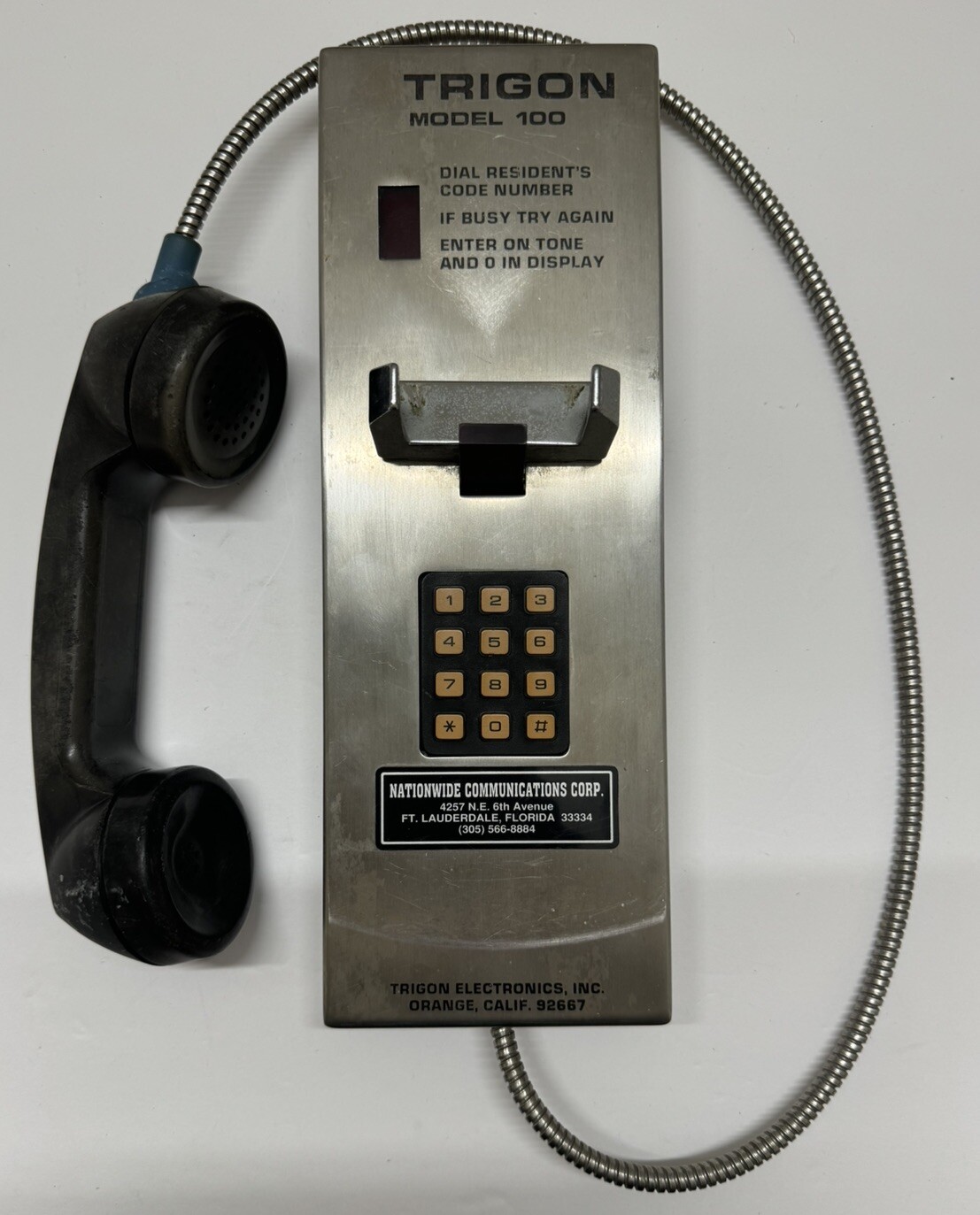 TRIGON 100 Digital Telephone Dial Entry Door Intercom Keypad Access System