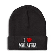 Beanies for Men I Love Malaysia I Love Winter Hats for Women Acrylic Skull Cap