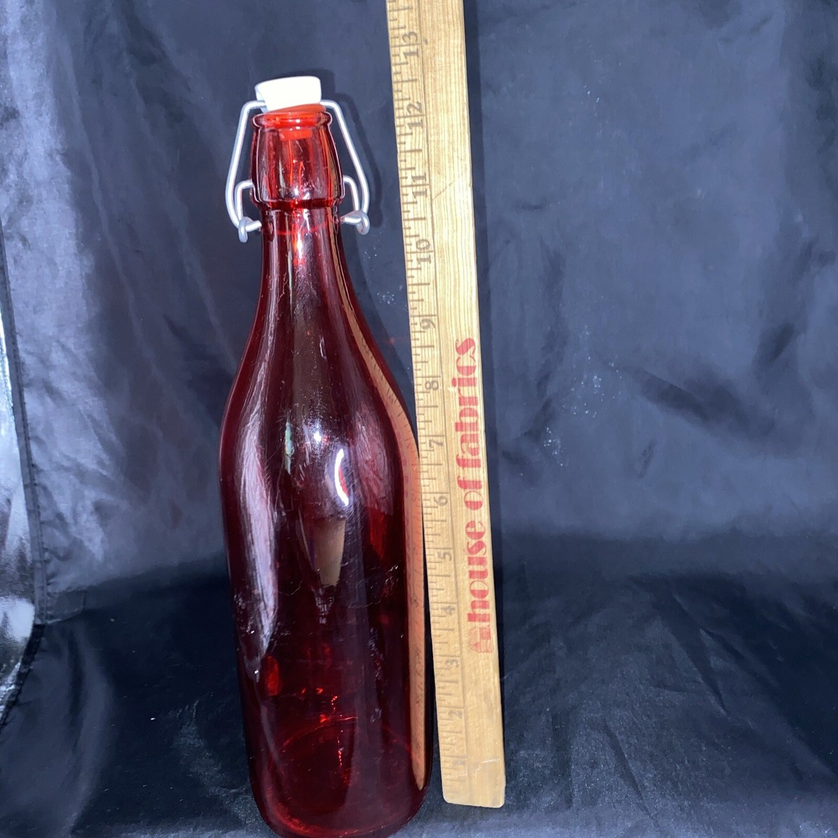 Giara Bottiglia Rocco Bormioli - Vetro Color Rosso Spray, Tappo In Plastica, Capacità 1L, Lavabile In Lavastoviglie - Foto 12