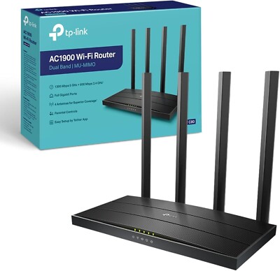 TP-Link Archer C80 AC1900 MU-MIMO Dual Band WLAN Gaming Router
