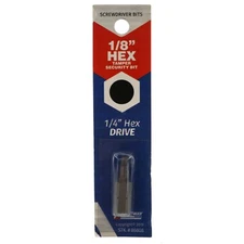 Best Way Tools 86808 Tamper Security 1/8" Hex Screwdriver Bit, 1" Length
