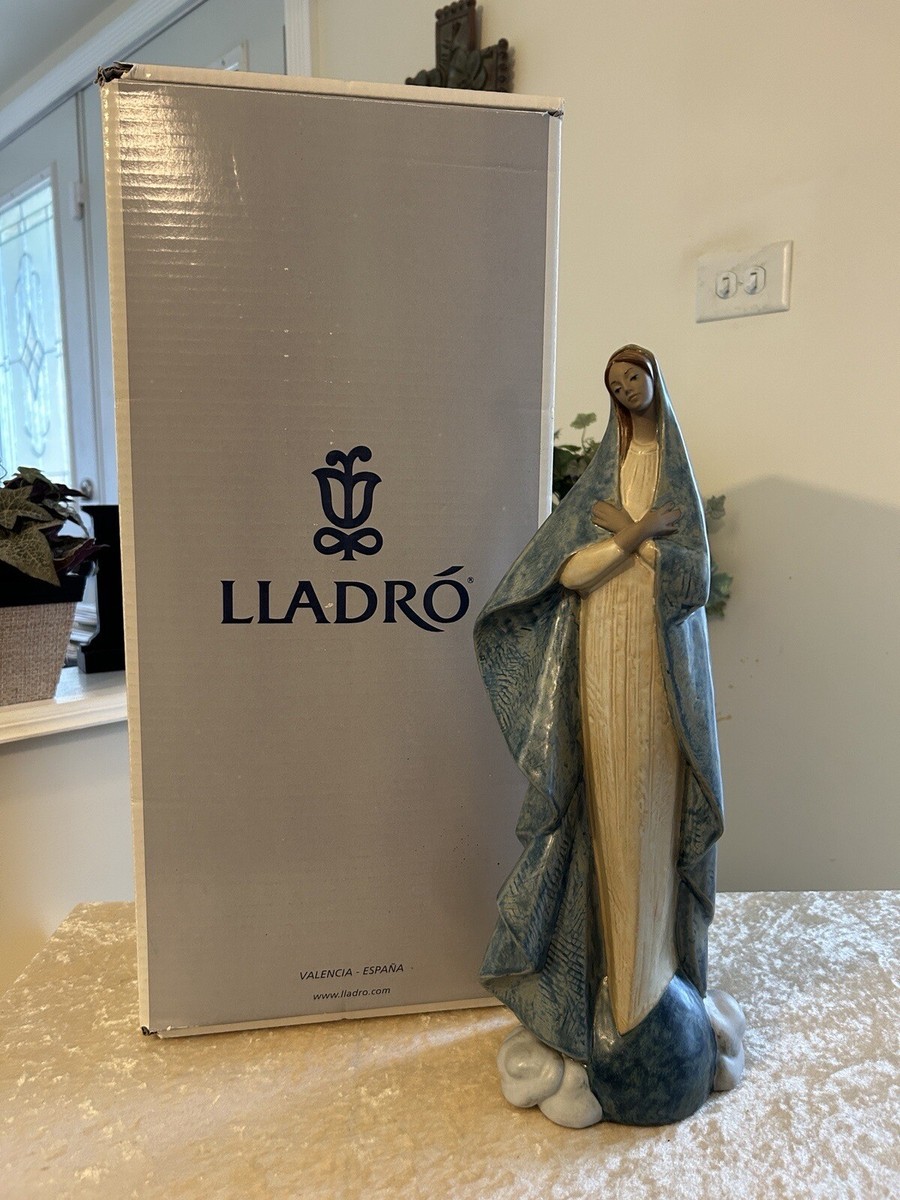 Lladro 12365 Religious Holy Mother Rare Stunning Gres Finish New