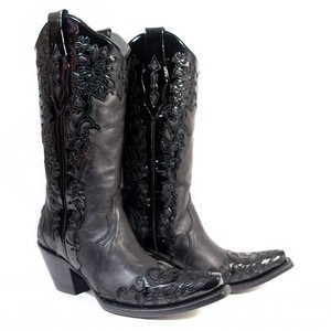 patent leather cowboy boots womens