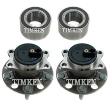 Front and Rear Wheel Bearings & Hubs Kit Timken For Caliber Compass Patriot FWD