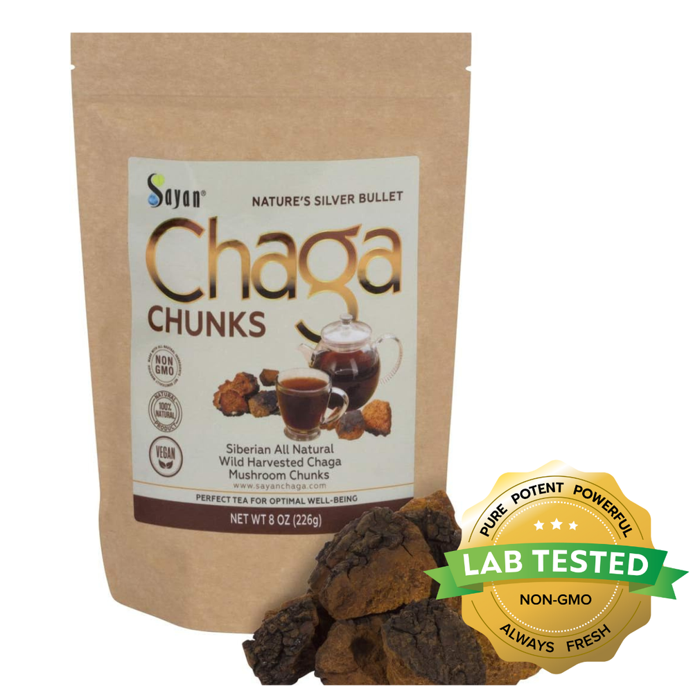 Chaga Mushroom Chunks Dried For Tea Siberian Natural Wild Harvested 8oz