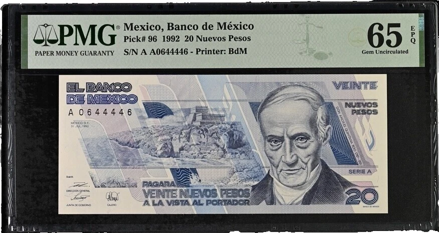 1992 billetes mexicanos