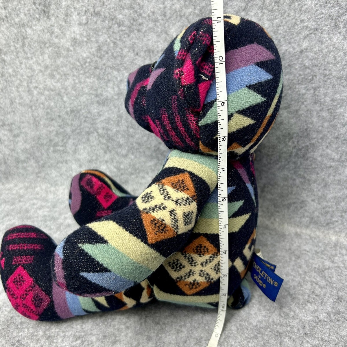 VTG Pendleton by Gund Navajo Navy Wool Blanket Teddy Bear Plush