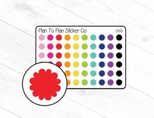 2243~~Scalloped Dots Planner Stickers.