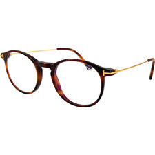 Tom Ford TF5759B Mens Plastic Eyeglass Frame 053 Blonde Havana 49-20 w Case