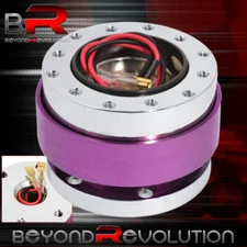 For Audi Volve Lock Snap Off 6 Bolt Quick Release Adapter Hub Kit Unit Purple