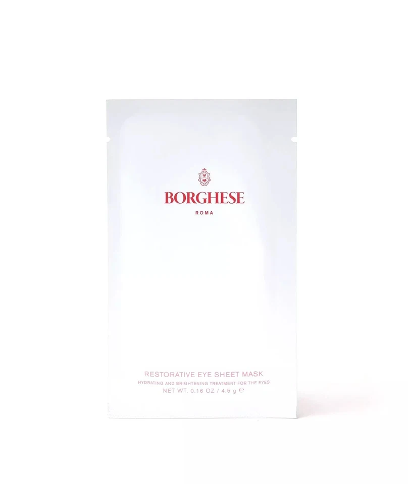 BORGHESE ROMA Restorative Eye Sheet Mask Firm Brighten .16oz 4.5g 6 Pieces NeW - Image 2 of 2