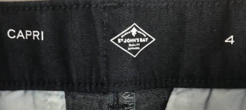 St Johns Bay Größe 4 Capri blau Jeans Mid Rise Damen 28W x 19I Neu mit Etikett - Bild 3 von 8