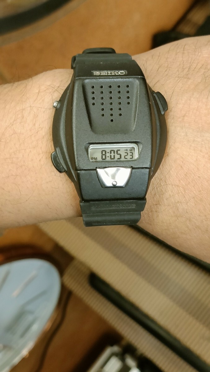Vintage Seiko Quartz Talking Men's A860-4001 Plastic Rare