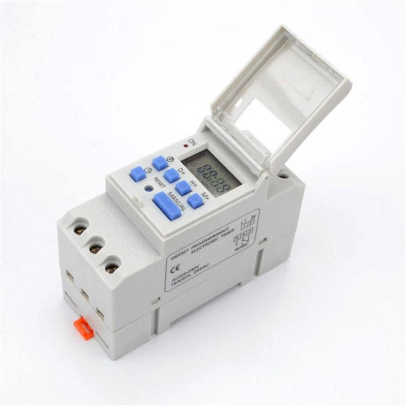12V/24V/110V THC15A AC Digital LCD Weekly Programmable Time Relay Timer Switch