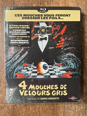 Four Flies on Grey Velvet w. Steelbook (Blu-ray, EU Import, Region Free) *NEW*