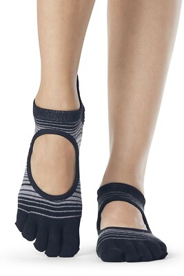Yoga Socken Damen ToeSox Bellarina Full Toe Bio Baumwolle vorne offen - 1 Paar