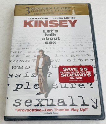 NEW SEALED Kinsey (DVD, 2005, Widescreen) Liam Neeson & Laura Linney
